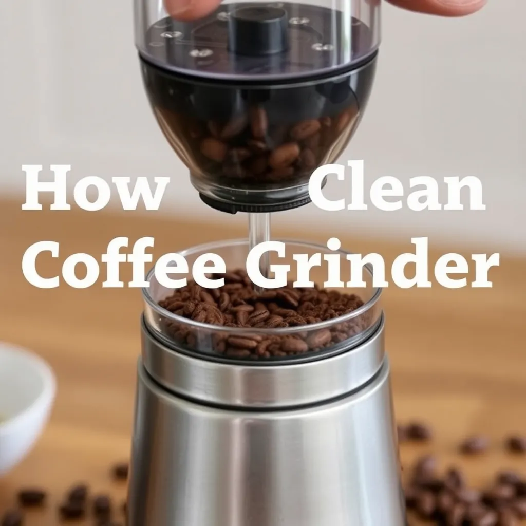 How to clean a coffee grinder starts with safety — unplug the grinder and empty any beans or grounds.