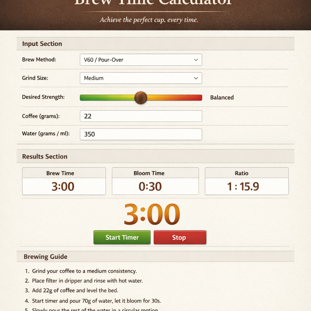 Brew Time Calculator